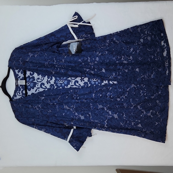 Onyx Apparel Sweaters - Onyx Apparel Women's Lace Cardigan Navy Size  XLarge